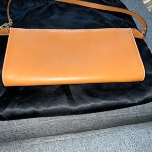 NWOT Salvatore Ferragamo Cognac Short Strap Classic Leather Shoulder Bag